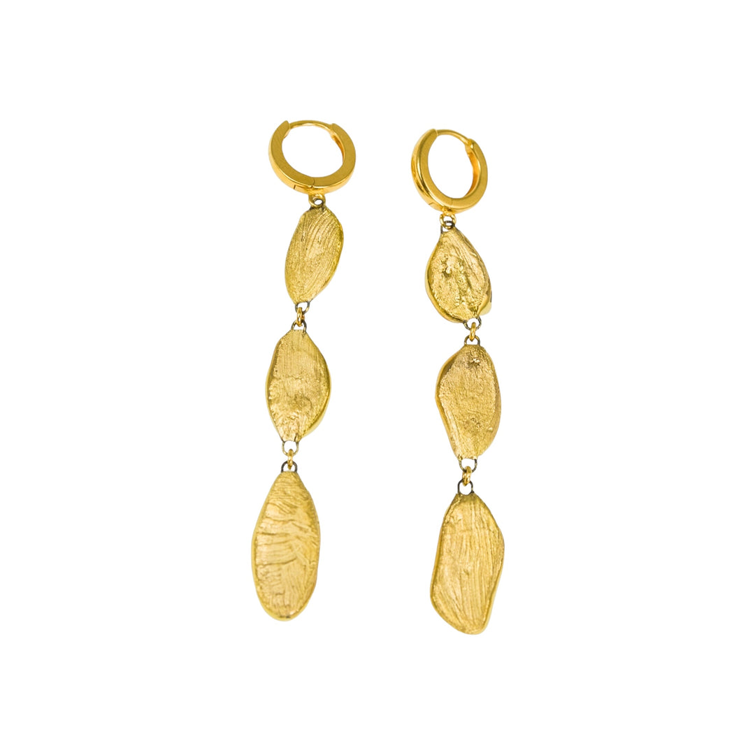 "Lotte" Gold Porcelain Earrings