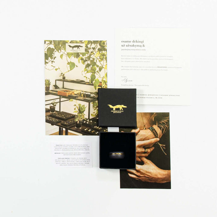 "Cynthia" Porcelain Ring With Gold