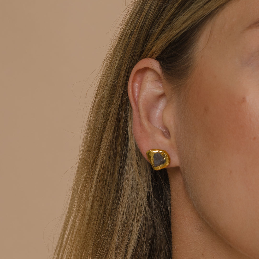 "Thia" ooak porcelain earrings