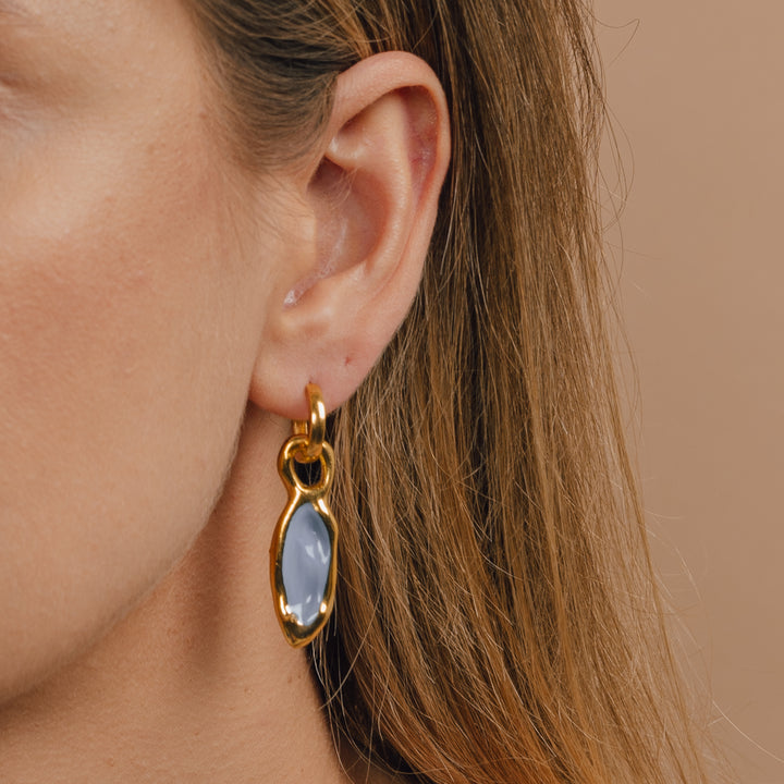 "Elke" Hoops With Charms Midi