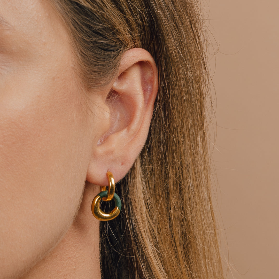 "Kiera" Hoops With Charms Mini