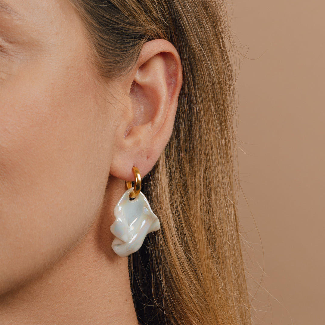 "Irise" Hoops With Charms Maxi