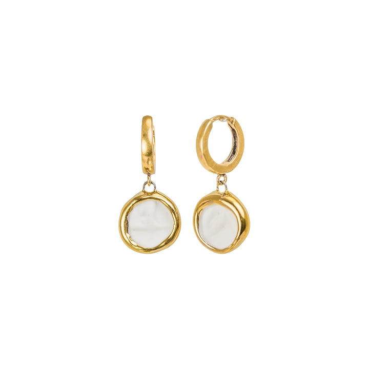 "Bluma" Gold Porcelain Earrings