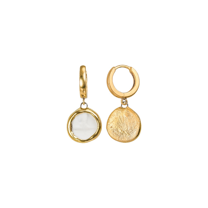 "Bluma" Gold Porcelain Earrings
