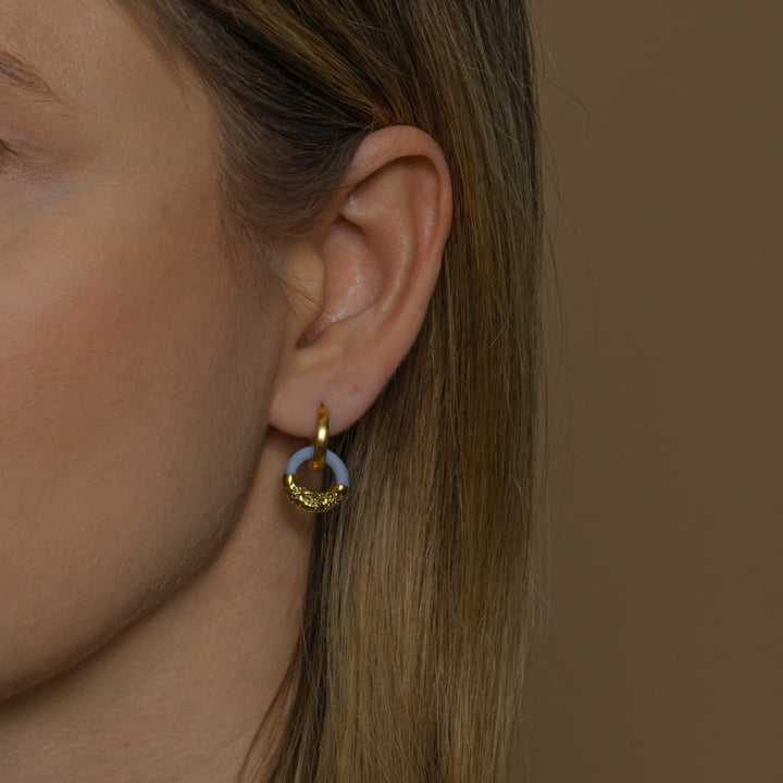 "Isolde" Hoops With Charms Mini