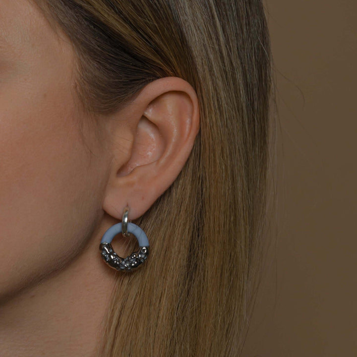 "Selene" Hoops With Charms Midi