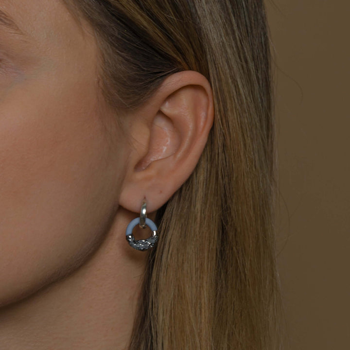 "Selene" Hoops With Charms Mini