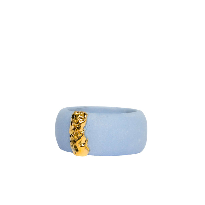 "Cynthia" Porcelain Ring With Gold
