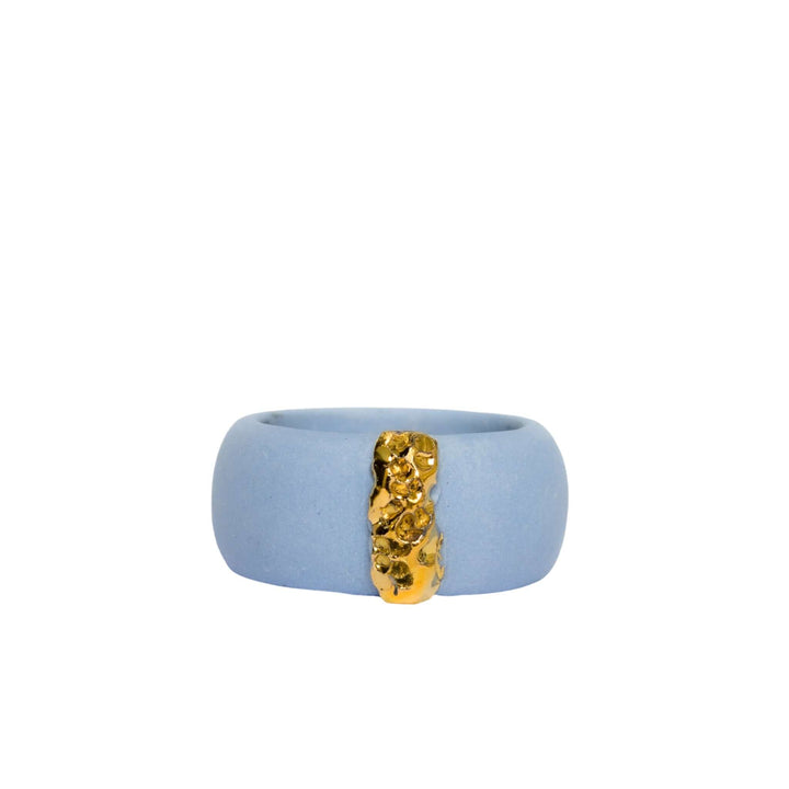 "Cynthia" Porcelain Ring With Gold