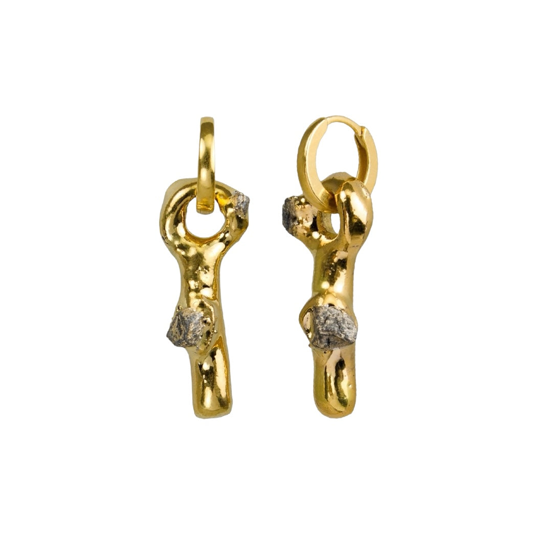 "Nora" Hoops With Charm Maxi