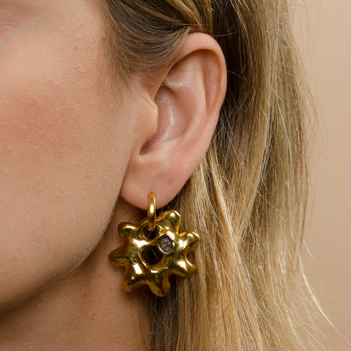 "Bridget" Hoops With Charms Maxi