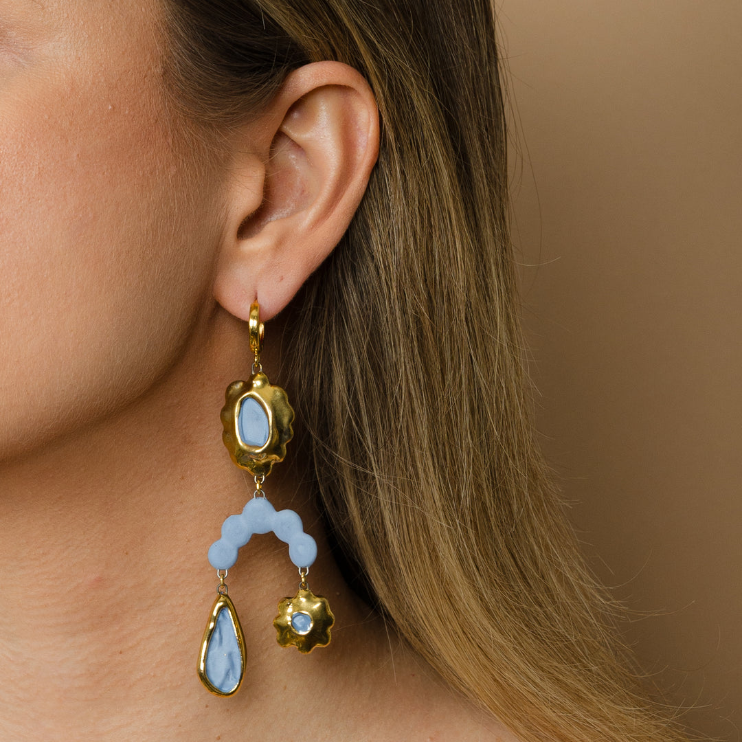 "Euthalia" Porcelain Earrings