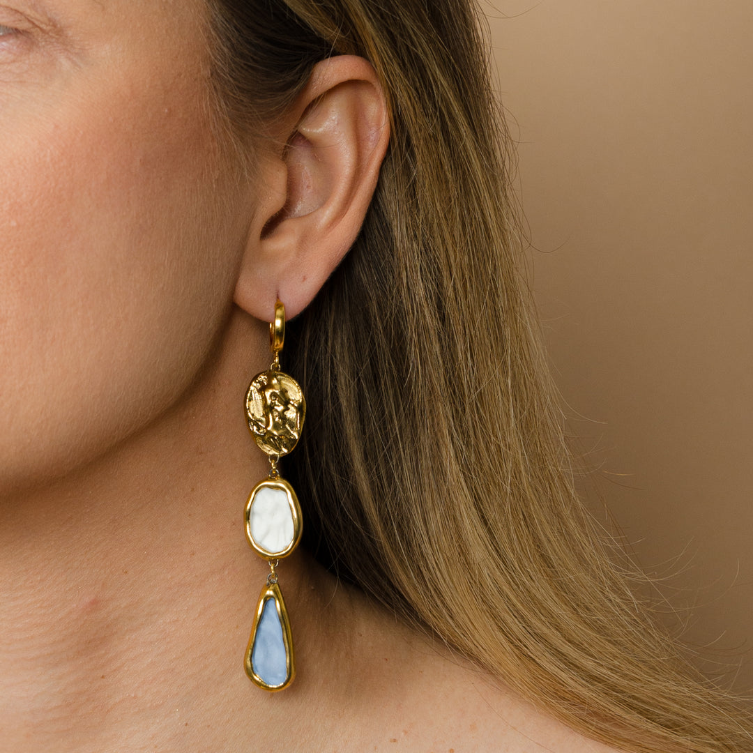 "Zia" Porcelain Earrings