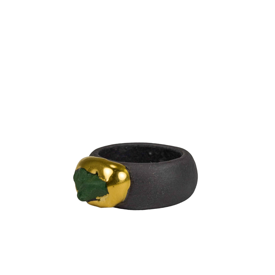 "Bethany" Porcelain Ring With Gold