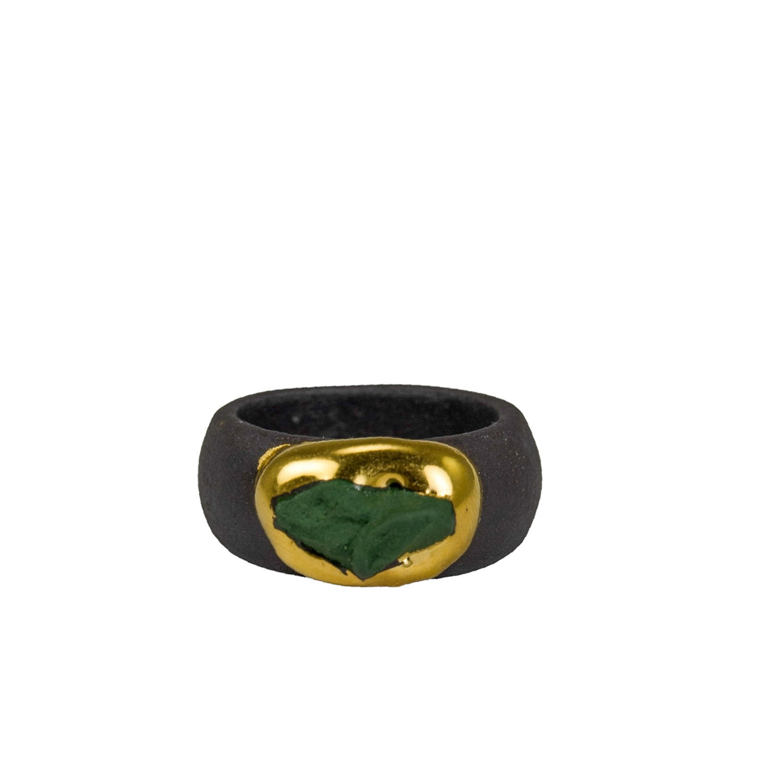 "Bethany" Porcelain Ring With Gold