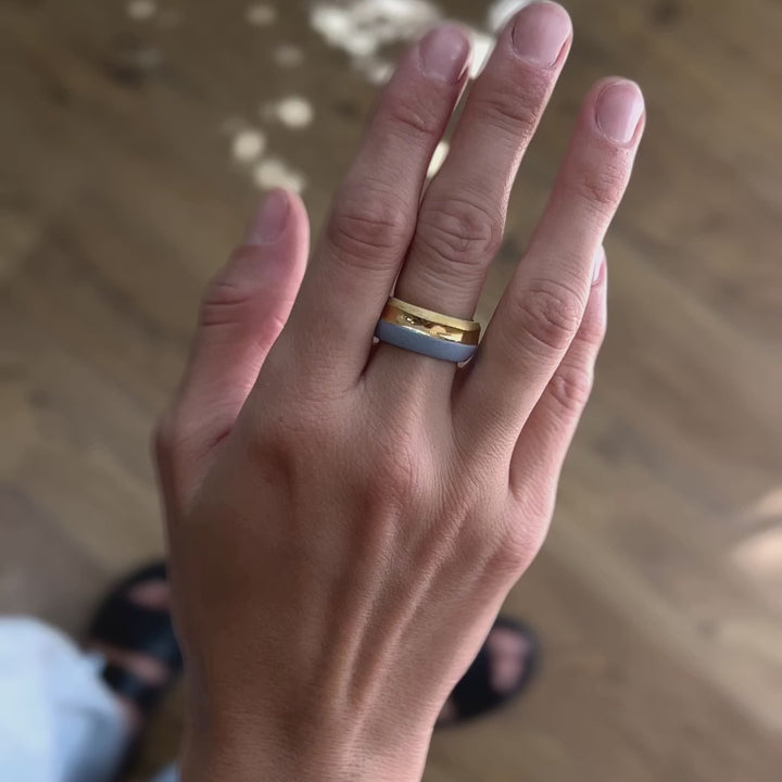 "Emerson" Porcelain Ring With Gold