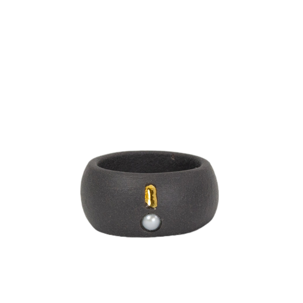 "Maisy" Porcelain Ring With Gold