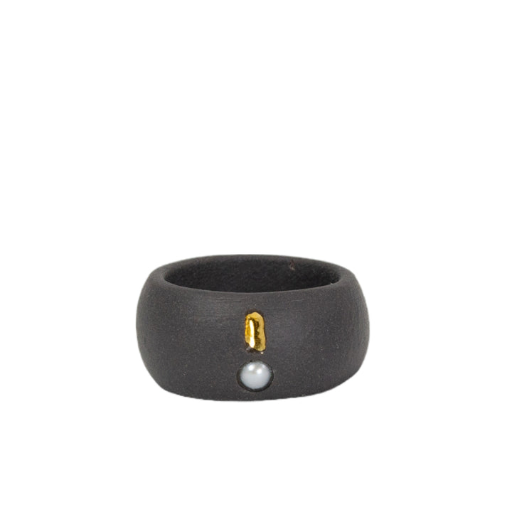 "Maisy" Porcelain Ring With Gold