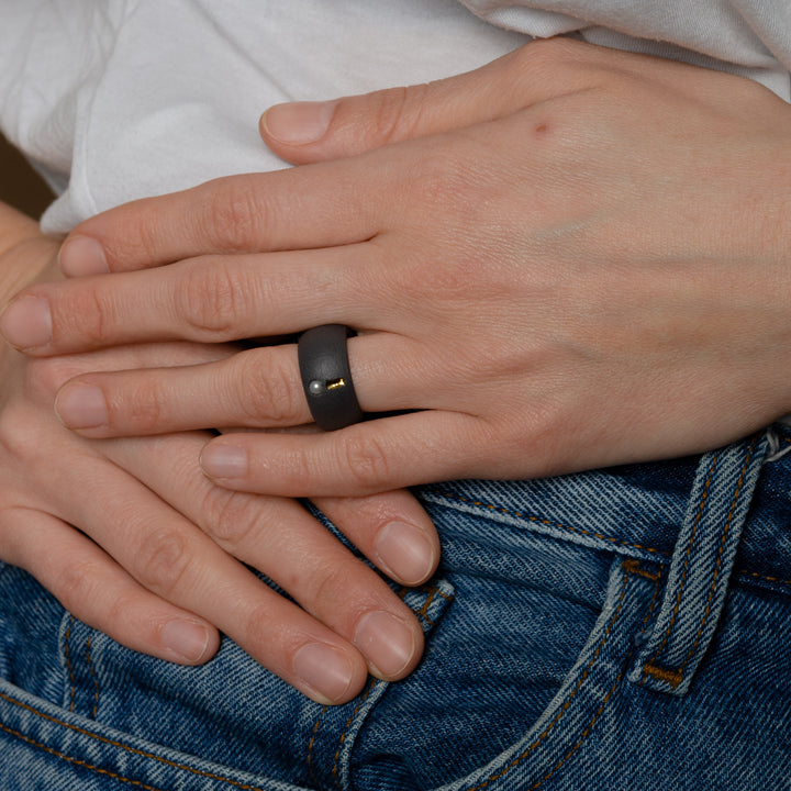 "Maisy" Porcelain Ring With Gold