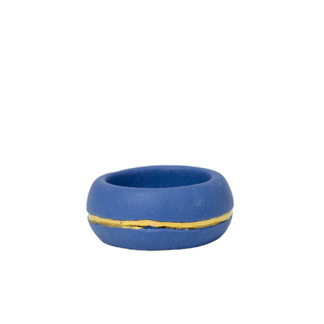 "Lili" Porcelain Ring With Gold