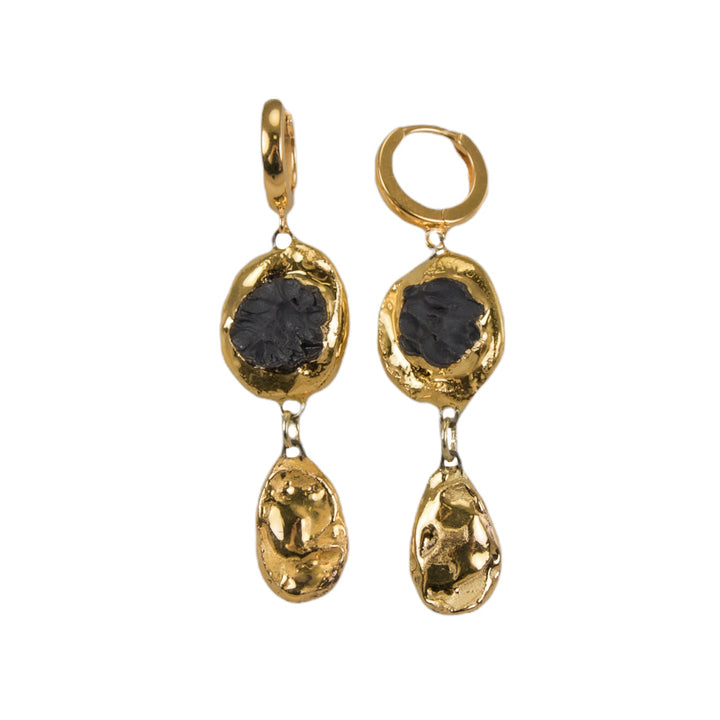 "Labonita" Gold Porcelain Earrings