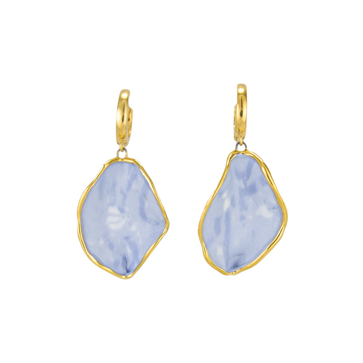 "Lilium" Gold Porcelain Earrings