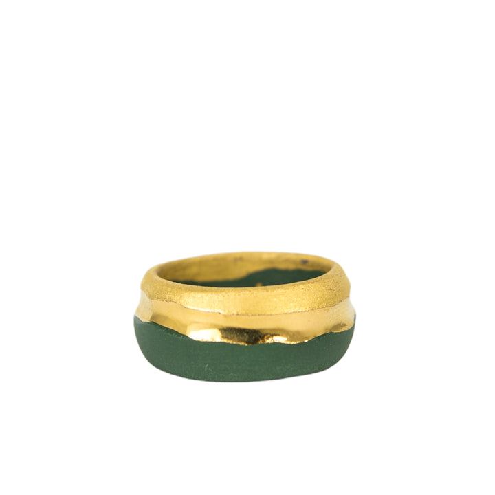 "Bella" Porcelain Ring With Gold