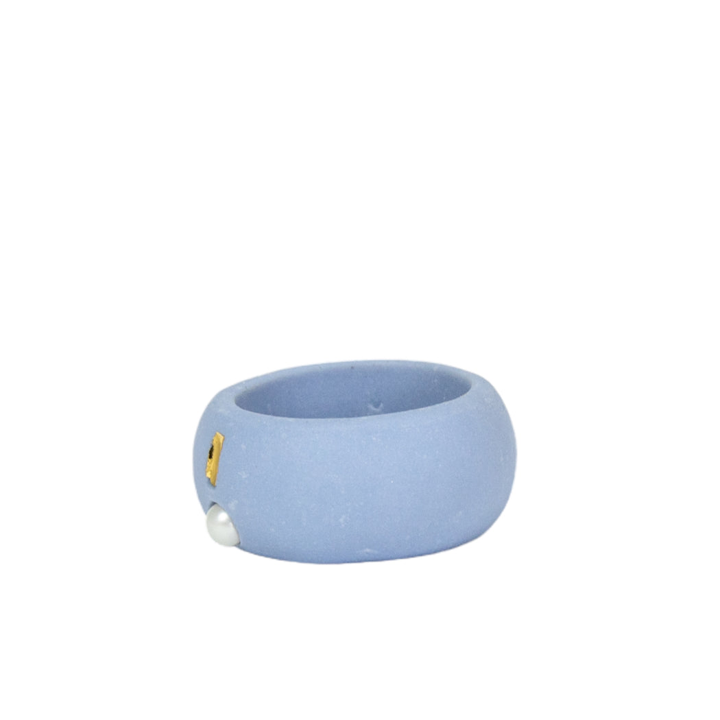 "Dara" Porcelain Ring With Gold