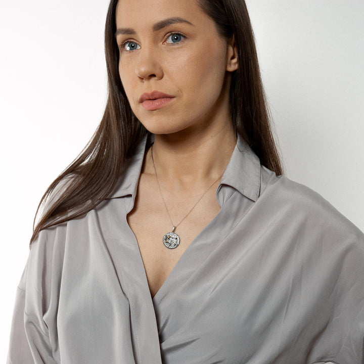 Porcelain necklace by ceramic jewelry artist freakyfoxx