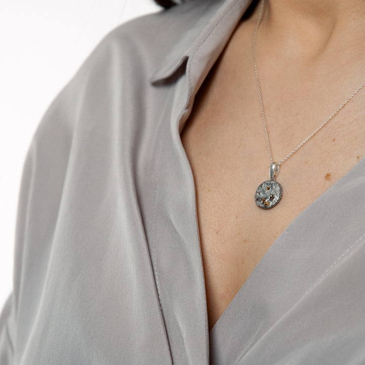 Sidabrinis pakabukas su auksu pagamintas freakyfoxx