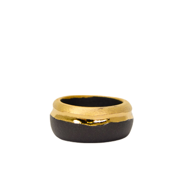 "Kayla" Porcelain Ring With Gold