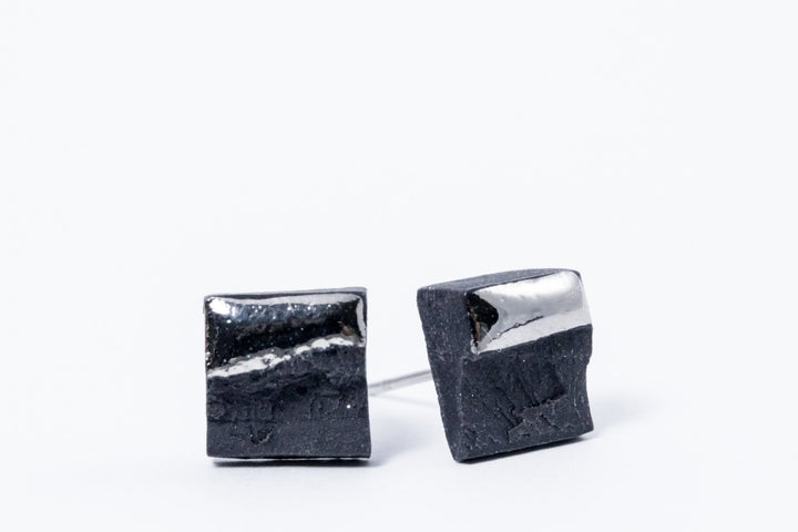 Earrings For Men - Black Square Earrings