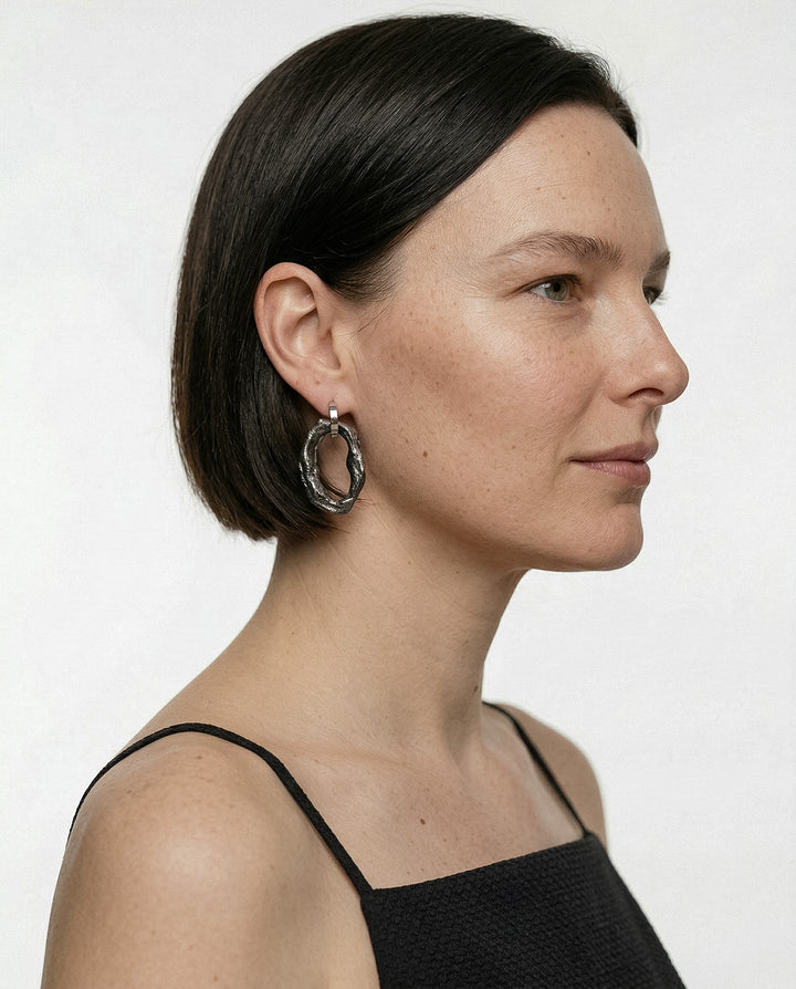 "Delara" Hoops With Charms Midi
