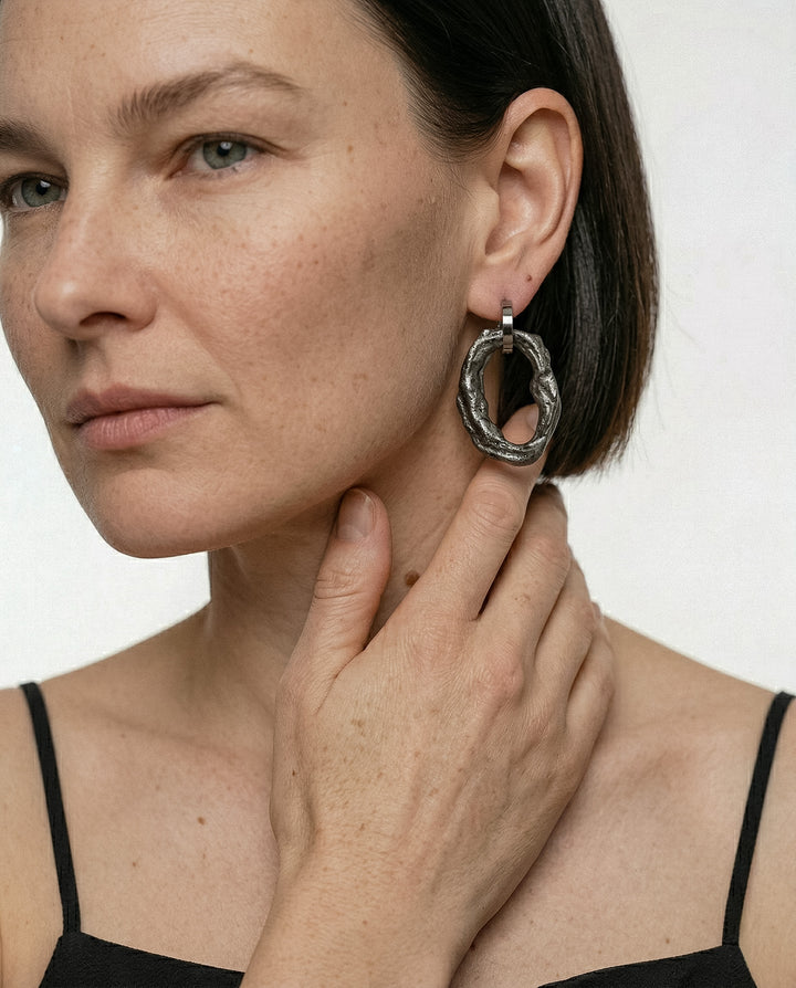 "Delara" Hoops With Charms Midi