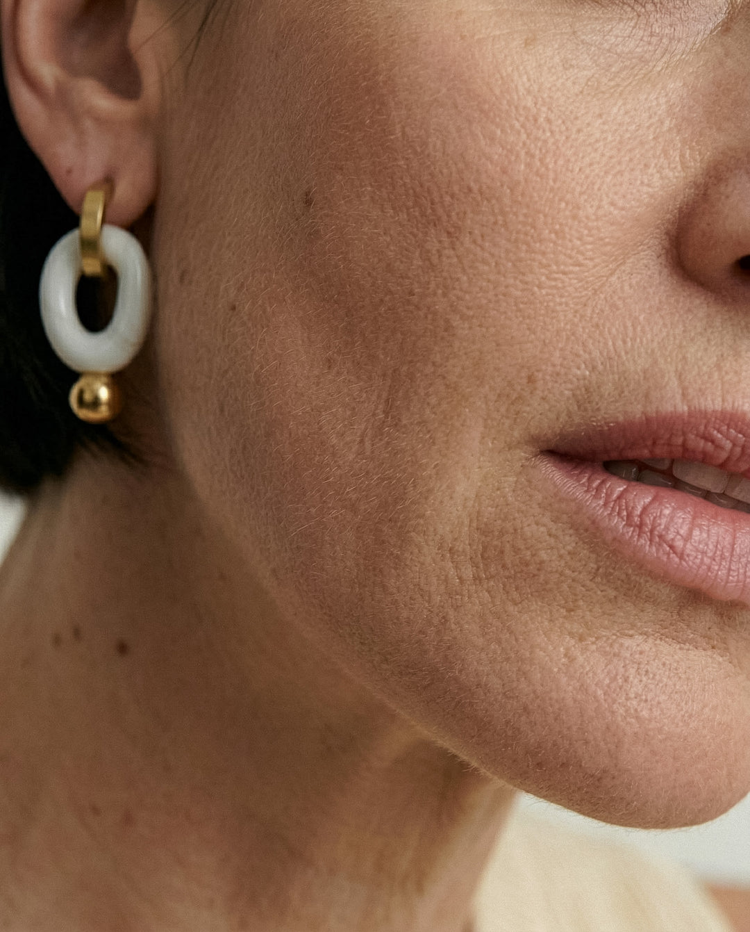 "Fern" Hoops With Charms Midi