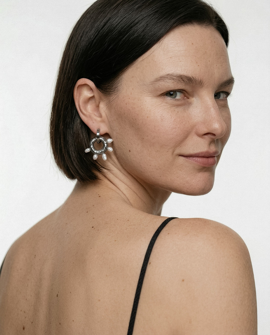 "Juno" Hoops With Charms Midi