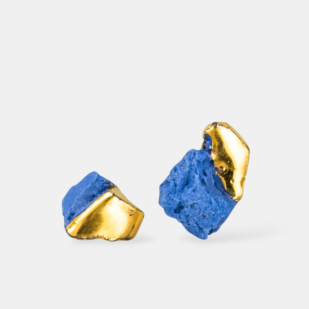 Porcelianiniai auskarai su auksu