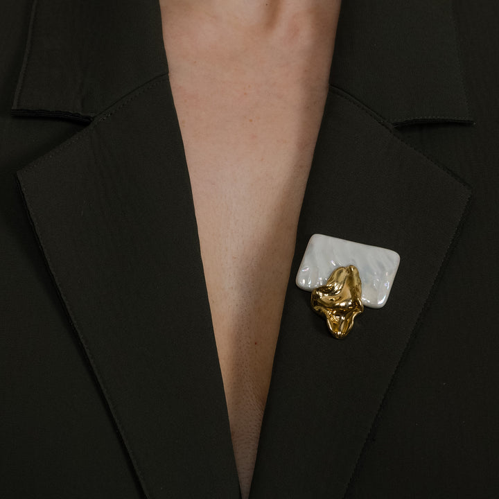 "Cecilia" porcelain brooch
