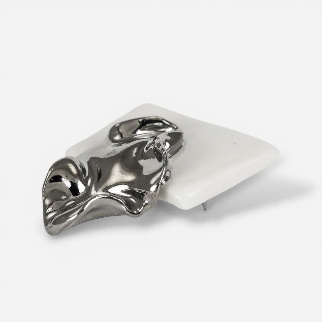 "Farah" porcelain brooch
