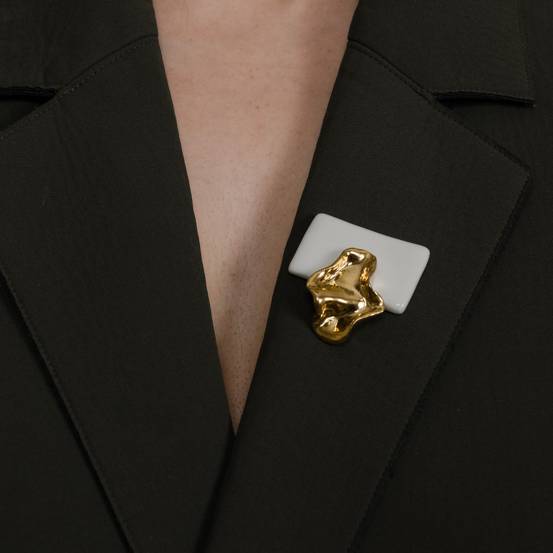 "Nia" porcelain brooch