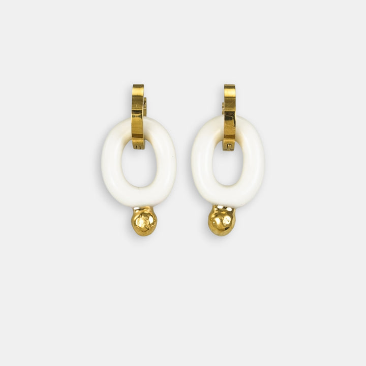 "Fern" Hoops With Charms Midi