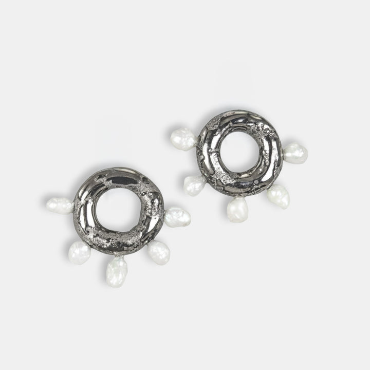 "Juno" Hoops With Charms Midi