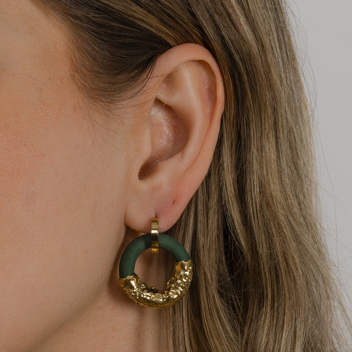 "Kiera" Hoops With Charms Maxi