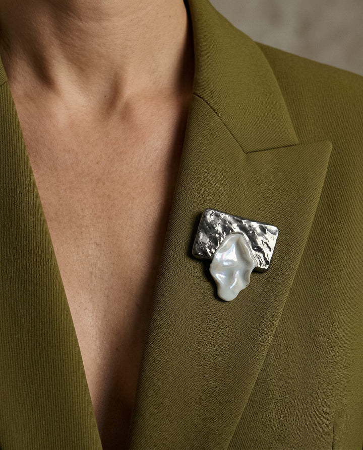 "Melona" porcelain brooch