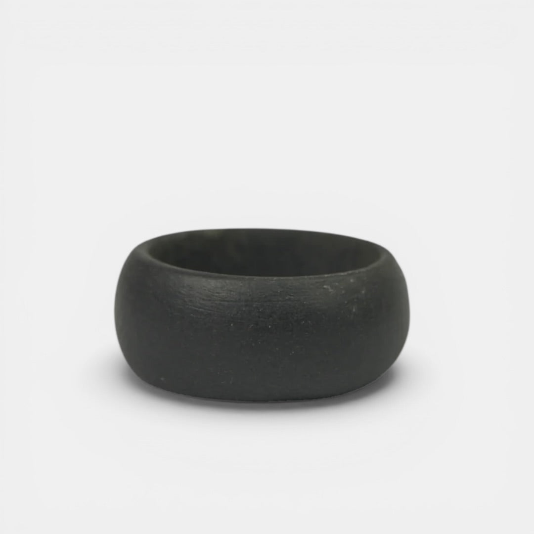 black porcelain ring by freakyfoxx