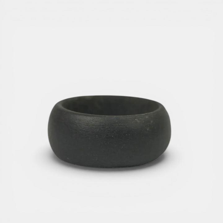 black porcelain ring by freakyfoxx
