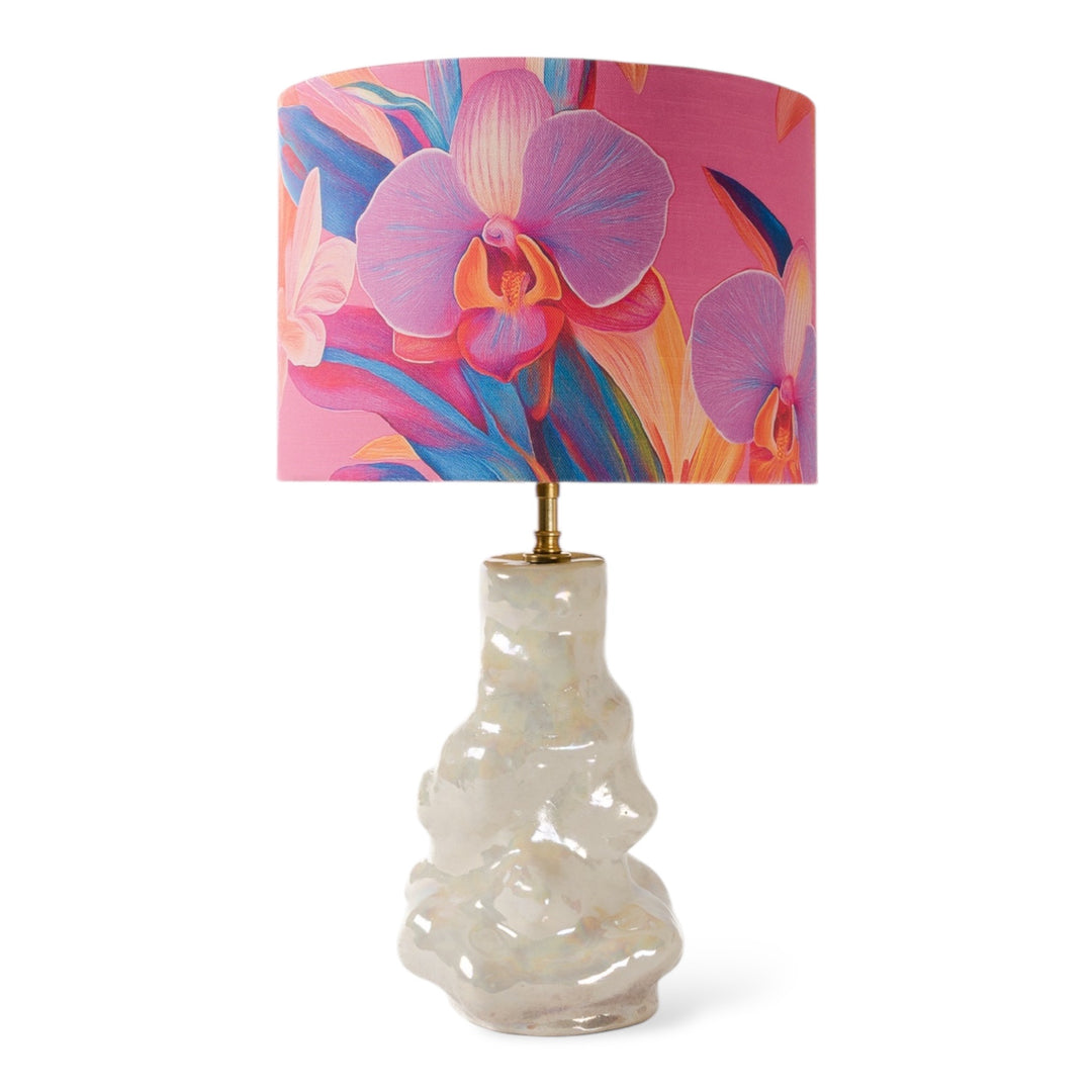 Pink Orchid - Floral Lampshade