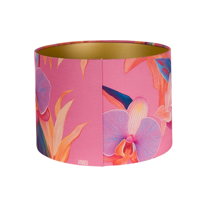 Pink Orchid - Floral Lampshade