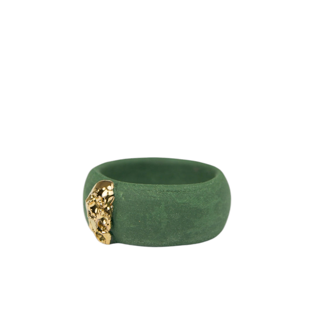 "Eshe" Porcelain Ring With Gold