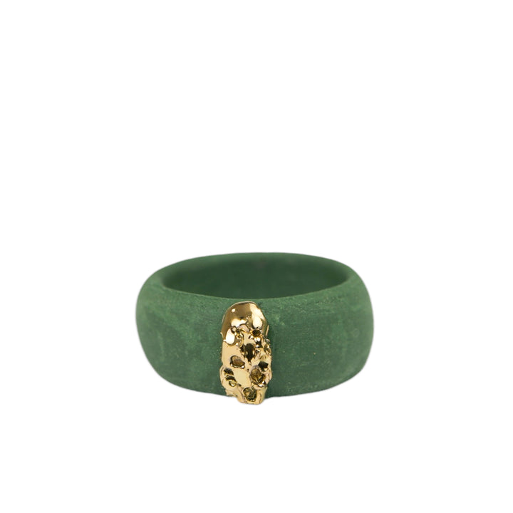 "Eshe" Porcelain Ring With Gold